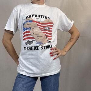 Vintage Operation Desert Storm Tee — 90s Graphic